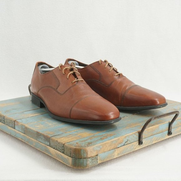 Cole Haan Air Mens Dress Shoes Oxfords Cap Toe Brown Leather Lace Up Size 13M main image 6